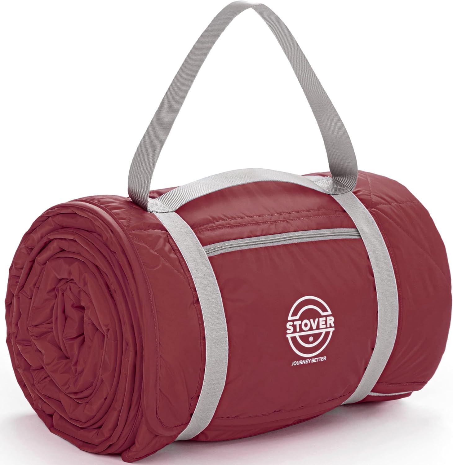 STOVER Large Waterproof Outdoor Stadium Blanket- Extra Thick Soft Fleece Camping Blanket for Travel, Picnics, Sports, 79"x55", Warm, Windproof, Sand-Proof, Lightweight, Packable (Game Day Crimson)