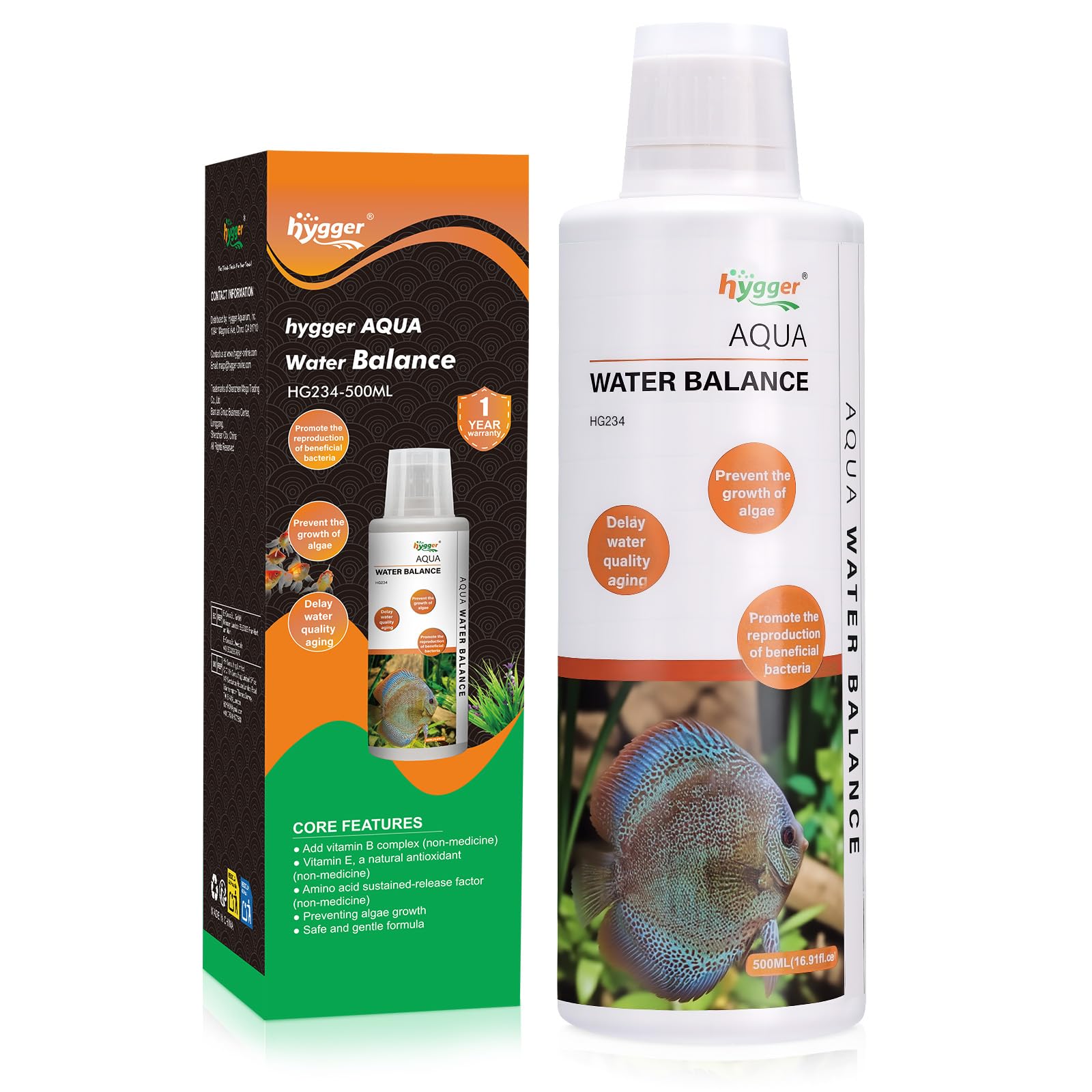 Aqua Water Balance pour eau douce salée aquarium stabilisateur qualité de l'eau 300ml hygger