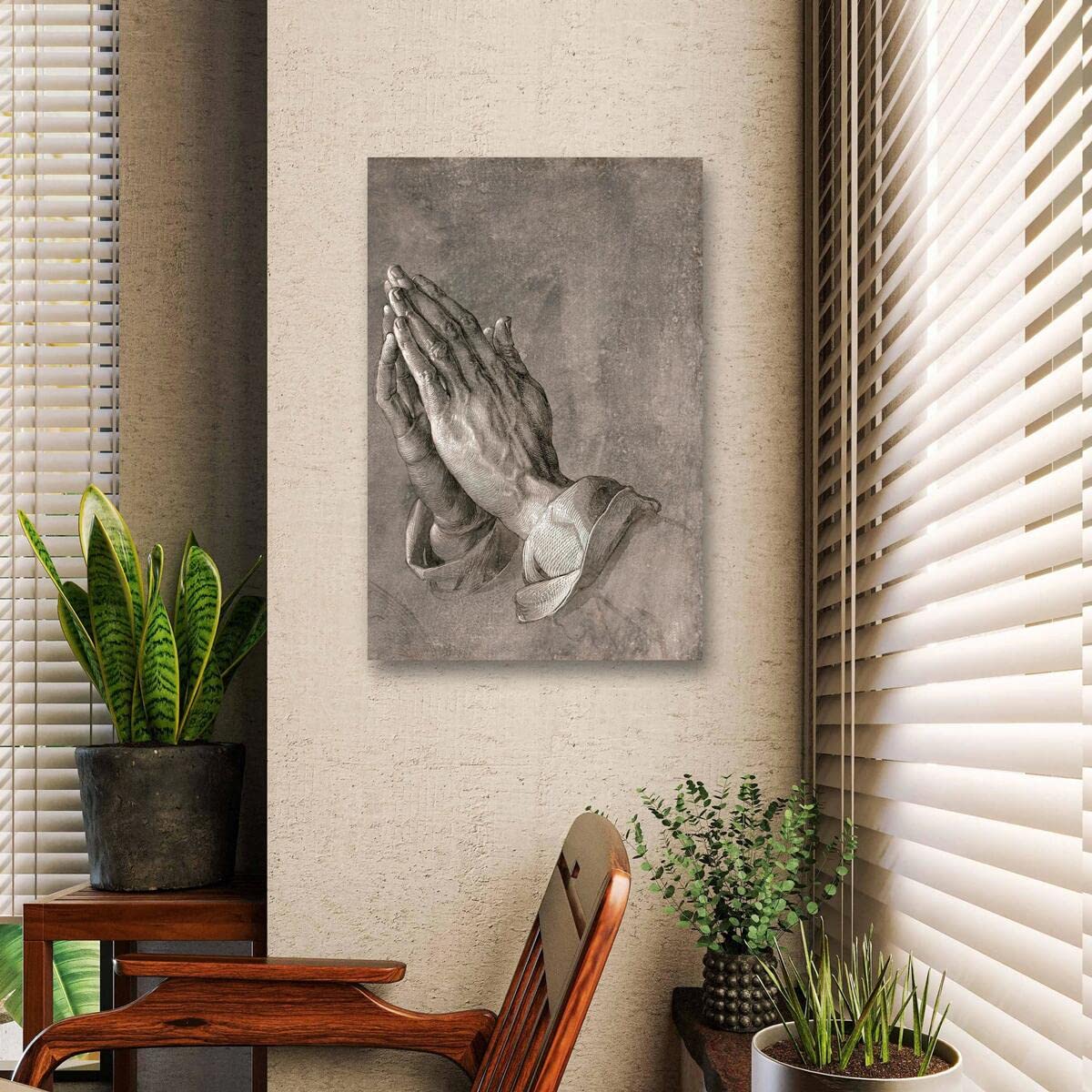 鉛筆画「The prayer」　B5大サイズ Amazon.com: Meishe Art Poster Print Praying Hands Palm Prayer by