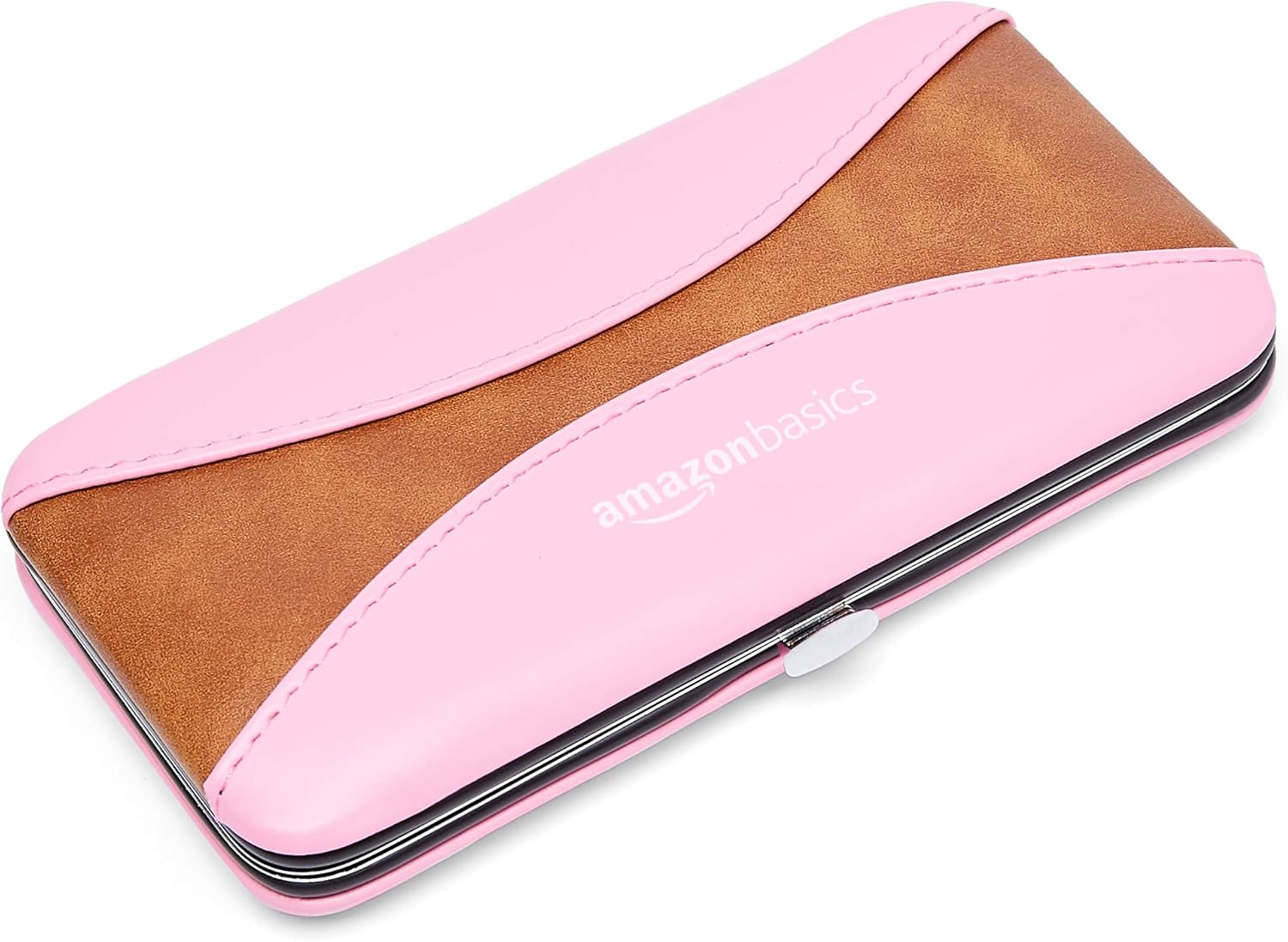  Basics 9-Piece Manicure and Pedicure Nail Clipping Set with Case - Stainless Steel, Pink : Beauty & Personal Care