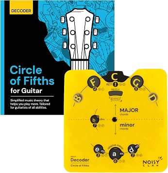 Guitar Circle of Fifth Wheel & Seolive Music - Music Theory Made Easy At All Levels - Learn Music Learning Tool, Codes, Keys & Progress - Write More, Play More, Master Music