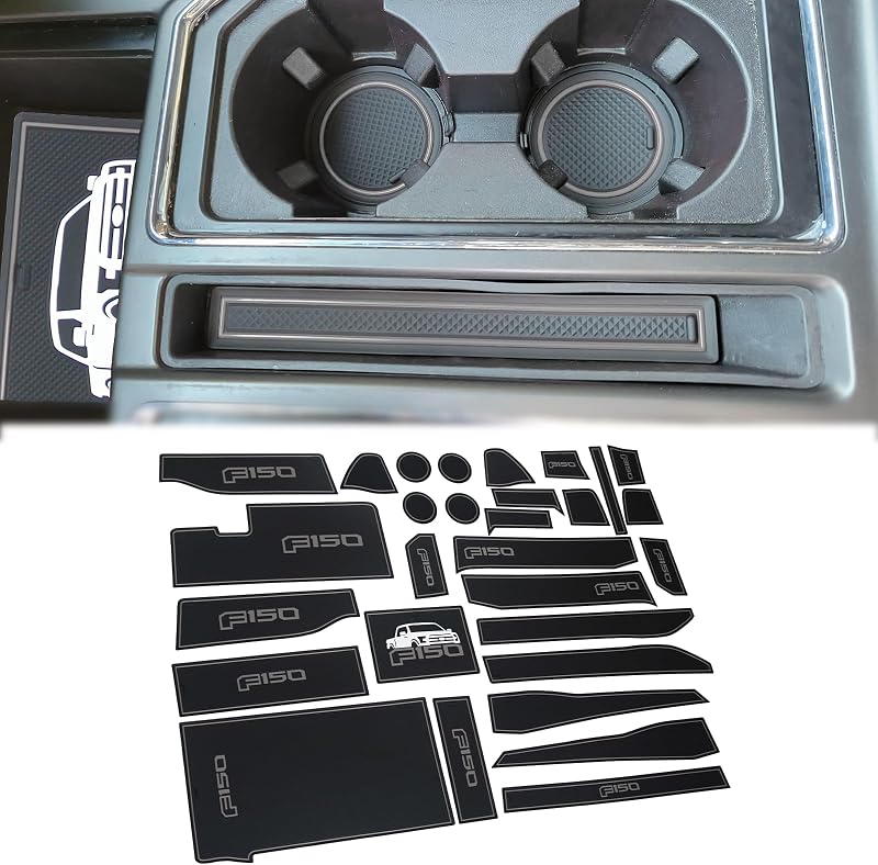 Kit de Tapetes e Revestimentos Internos para Ford F150 2015 a 2020 DREOOCAR Cinza com 29 Peças