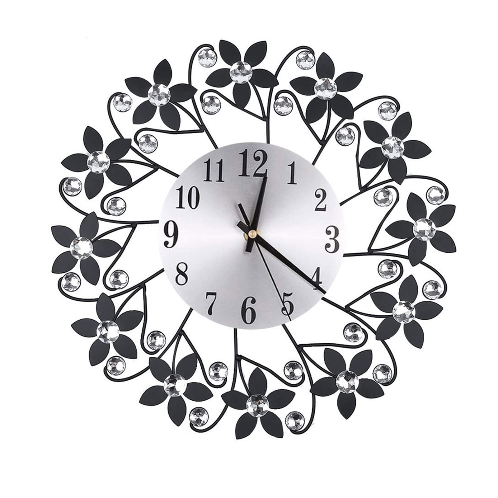 Horloge murale silencieuse pour décorer un grand mur vide de salon moderne