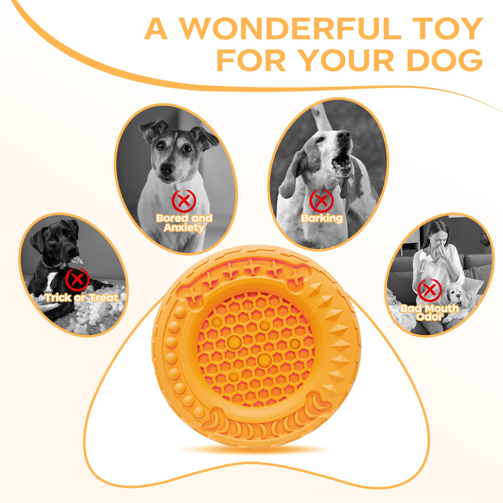 Hundespielzeug Unzerstrbar, Unkaputtbar Kauspielzeug fr Hunde, Bissfestes  Hundespielzeug fr Aggressives Kauen, Multifunktional Naturkautschuk  hundespielzeug fr Mittleren Groe Hunde(Orange) : Amazon.de: Haustier