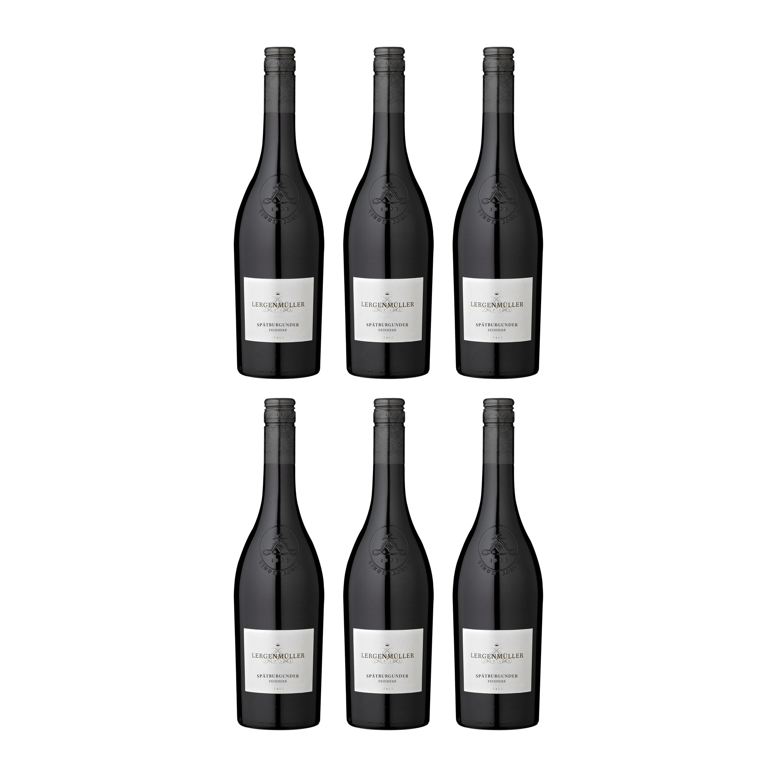 Lergenmüller Spätburgunder QbA feinherb Rotwein Rot trocken Deutschland inkl. FeinWert E-Book (6 x 0.75 l)