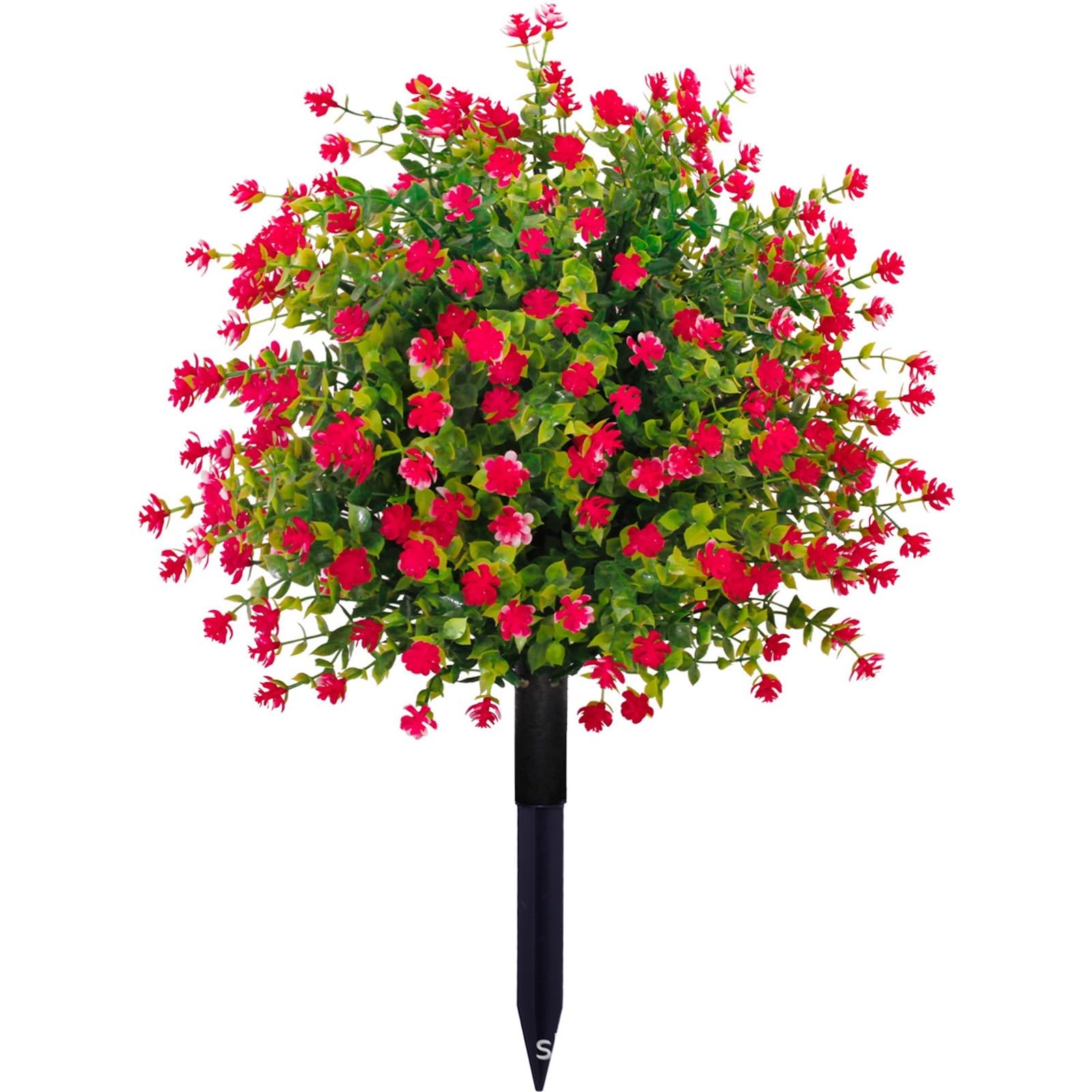 WBCDXCBB Starry Sky Simulation Flowers Outdoor Courtyard Planting Landscape Green Plants 1Pcs(Red)