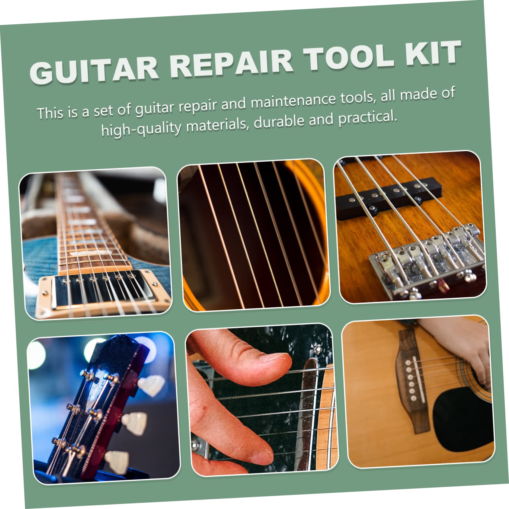 VICASKY Strumento per Pulizia della Chitarra Strumenti per Manutenzione della Chitarra Borsa per Riporre Strumenti
