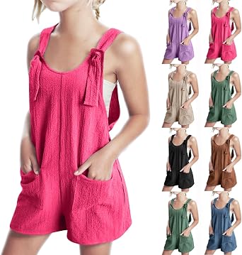 Betadog Girls Sleeveless Casual Jumpsuit Rompers Straight Wide Leg Pants Outfits for 4-14T Wide Leg Jumpsuits