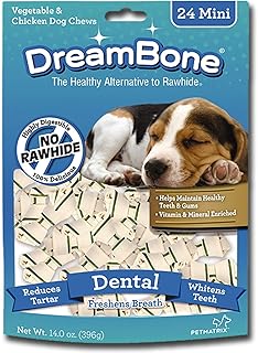 DreamBone Dental Chews, Rawhide-Free Chews for Dogs, Maintain Fresh Breath and Clean Healthy Teeth