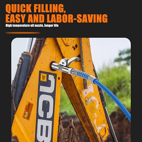 Miniatura 7 de neynavy 1 acoplador de pistola lubricante de 6 garras, boquilla de inyección de alta presión tipo abrazadera de bloqueo, compatible con pistola de