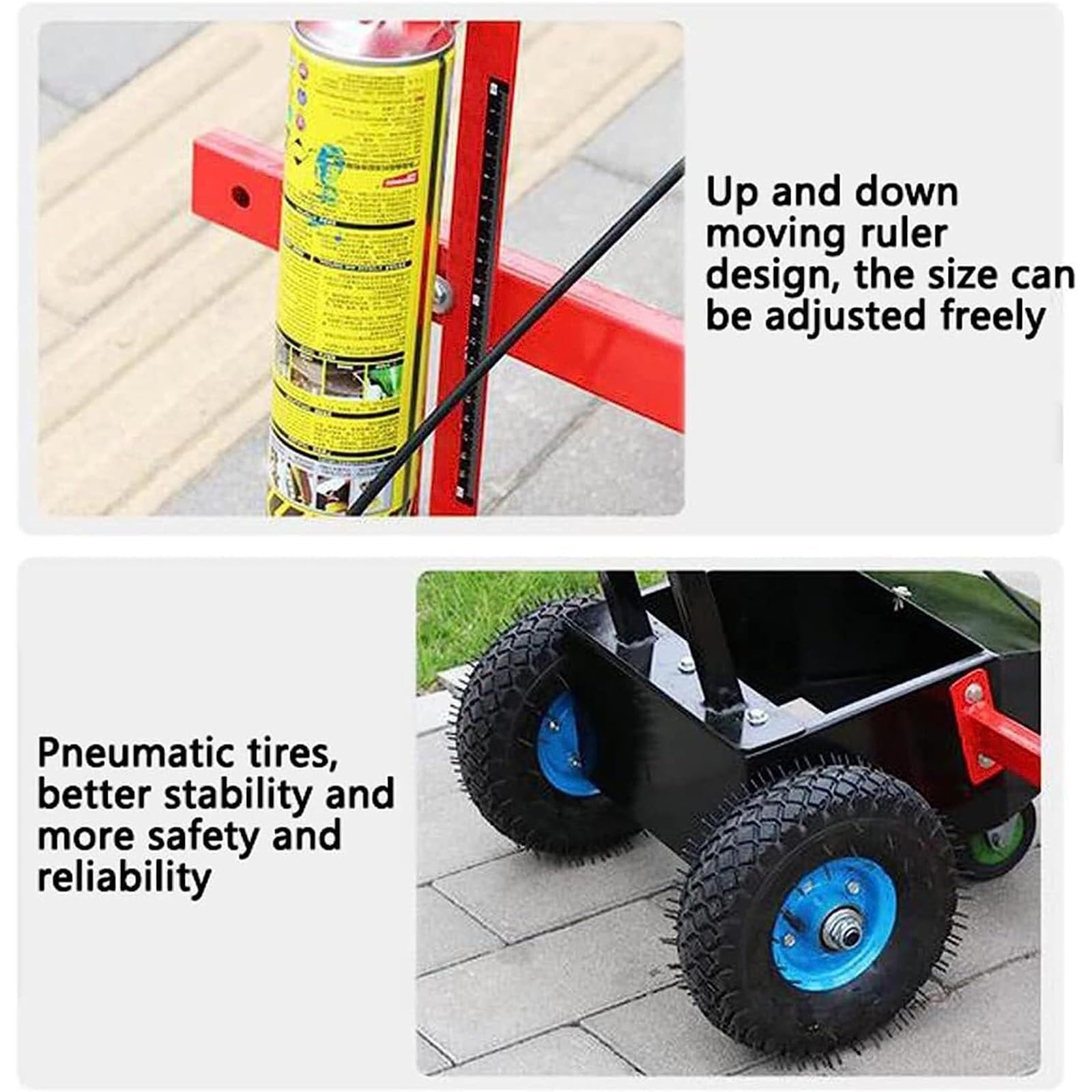 Macchina Traccialinee Per Impieghi Gravosi Con Funzione Di Rotazione, Compatibile Con Vernice Spray Per Traccialinee Invertita, Macchina Traccialinee, Per Una Marcatura Rapida E Precisa