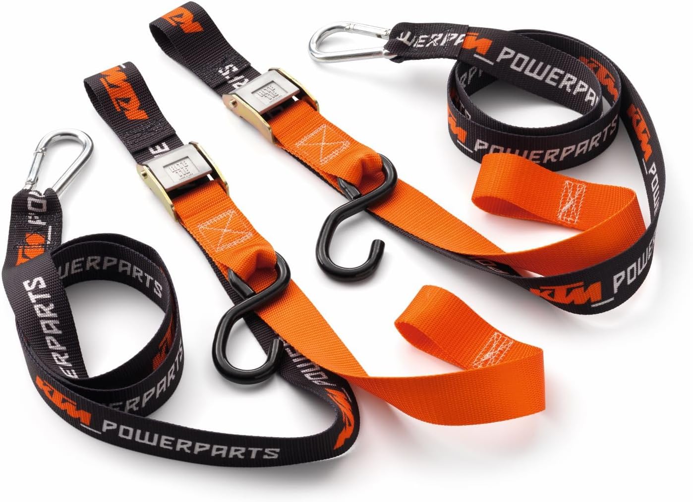 Premium KTM Tie Down Set, U6910047, (2 Pack) Features Built-in Soft Tie Loops, Clip Hooks and Hooks