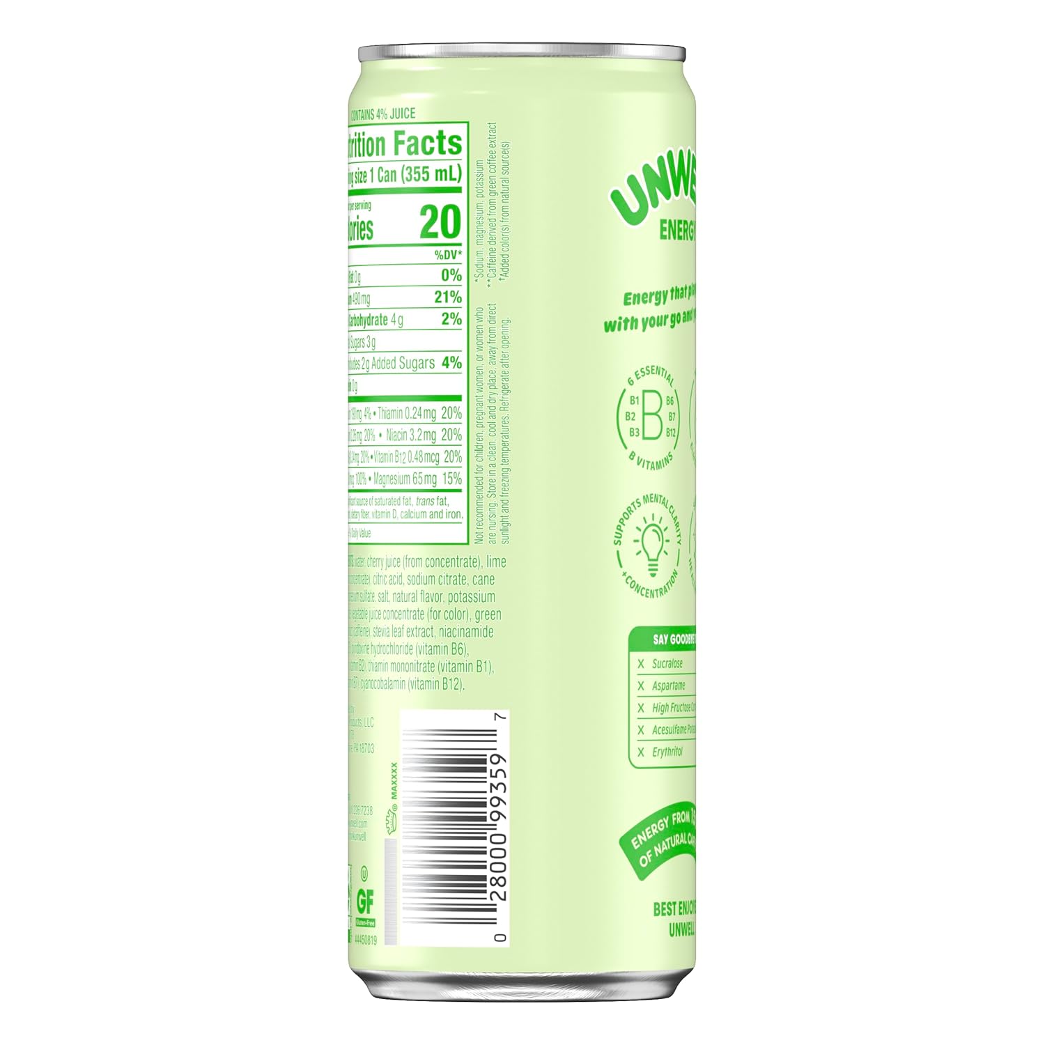 Unwell Energy RTD Cherry Lime 12x12oz