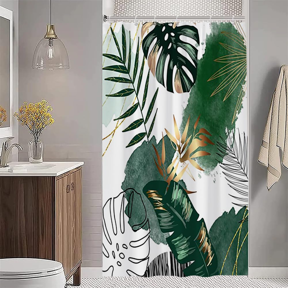 Uiiooazy Green Gold Shower Curtain - Image 2