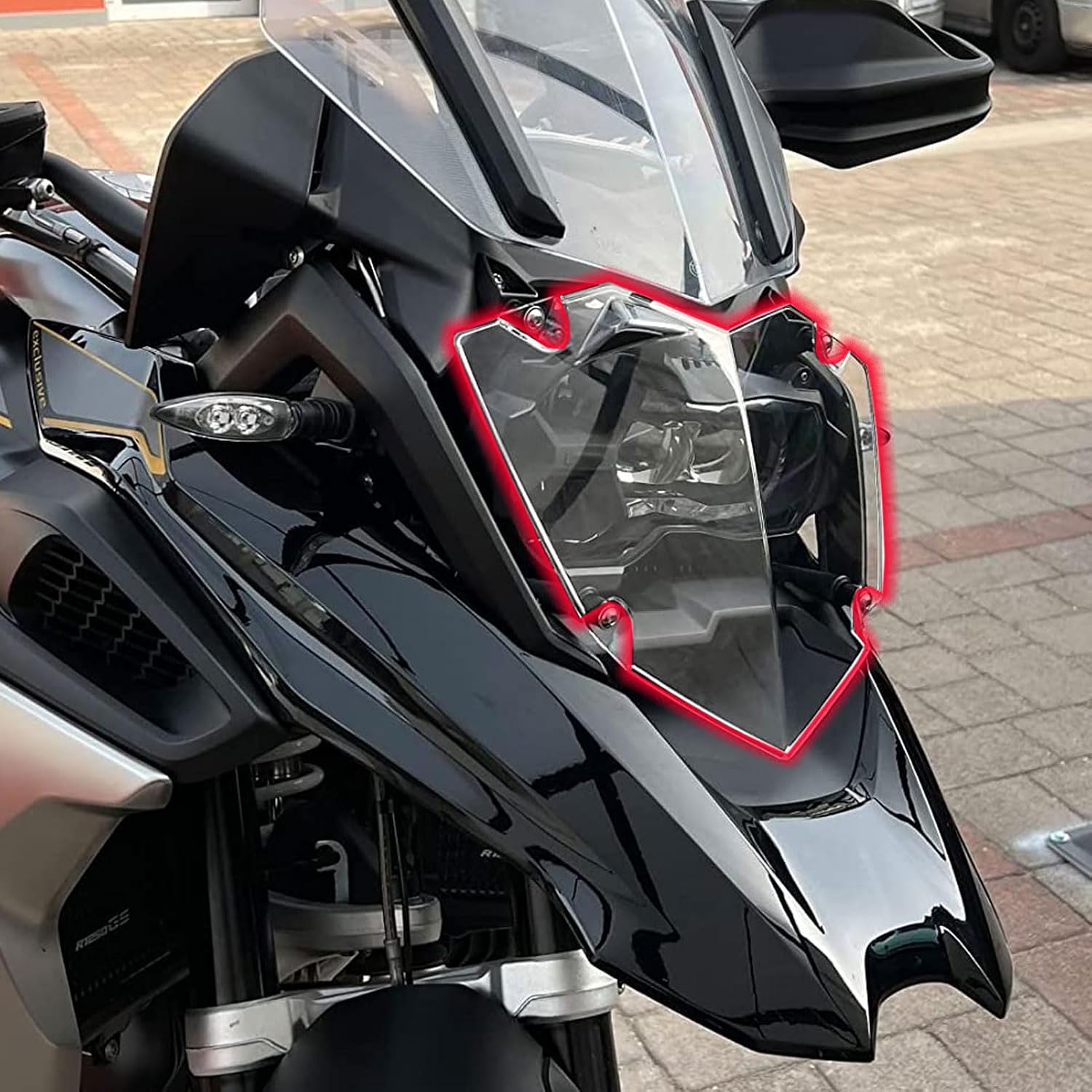 for R1200GS R 1200 GS Adv/LC 13-19 R1250GS R1250GS ADV 18-23 Motorcycle Accessories Headlamp Cover Protector Headlight Guard Protector Lens Cover (Clear)