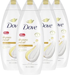 Dove Body Wash for Dry Skin Dryness Relief Effectively Washes Away Bacteria While Nourishing Your Skin 22 oz (Pack of 4)