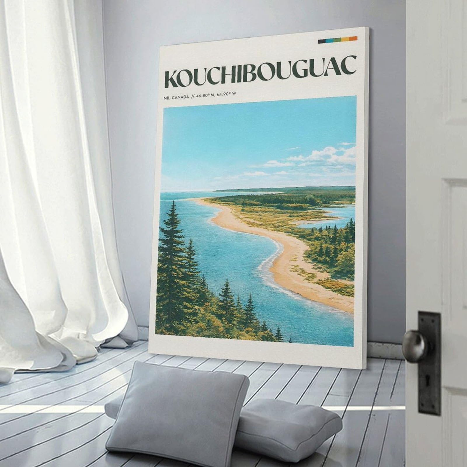Junmoney Kouchibouguac National Park Canvas Wall Art, 08x12inch(20x30cm), for Bedroom Decor, Cosy Corners Or Studios, Stylish Decor for A Restful Room Update