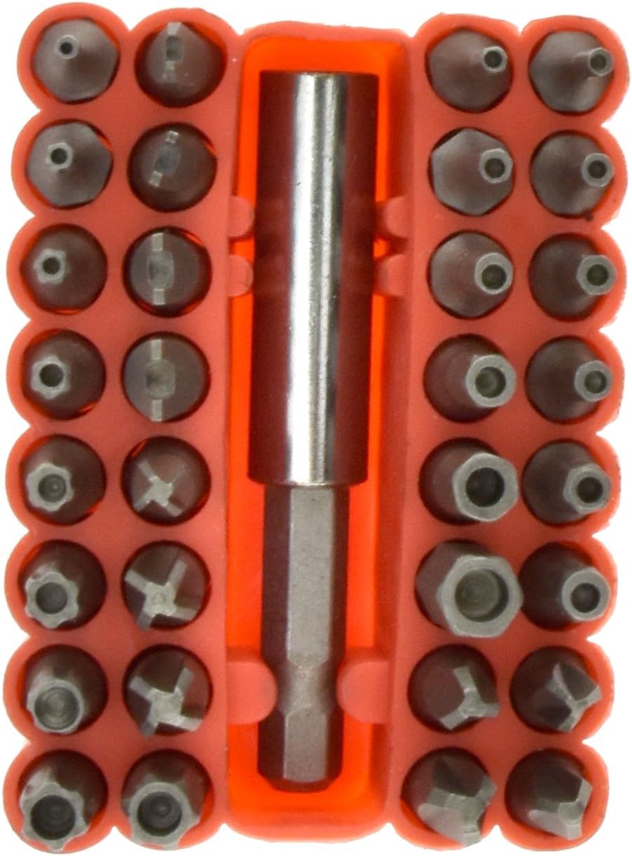 SE 33-Piece Security Bit Set with Magnetic Extension Bit Holder - 7519SD
