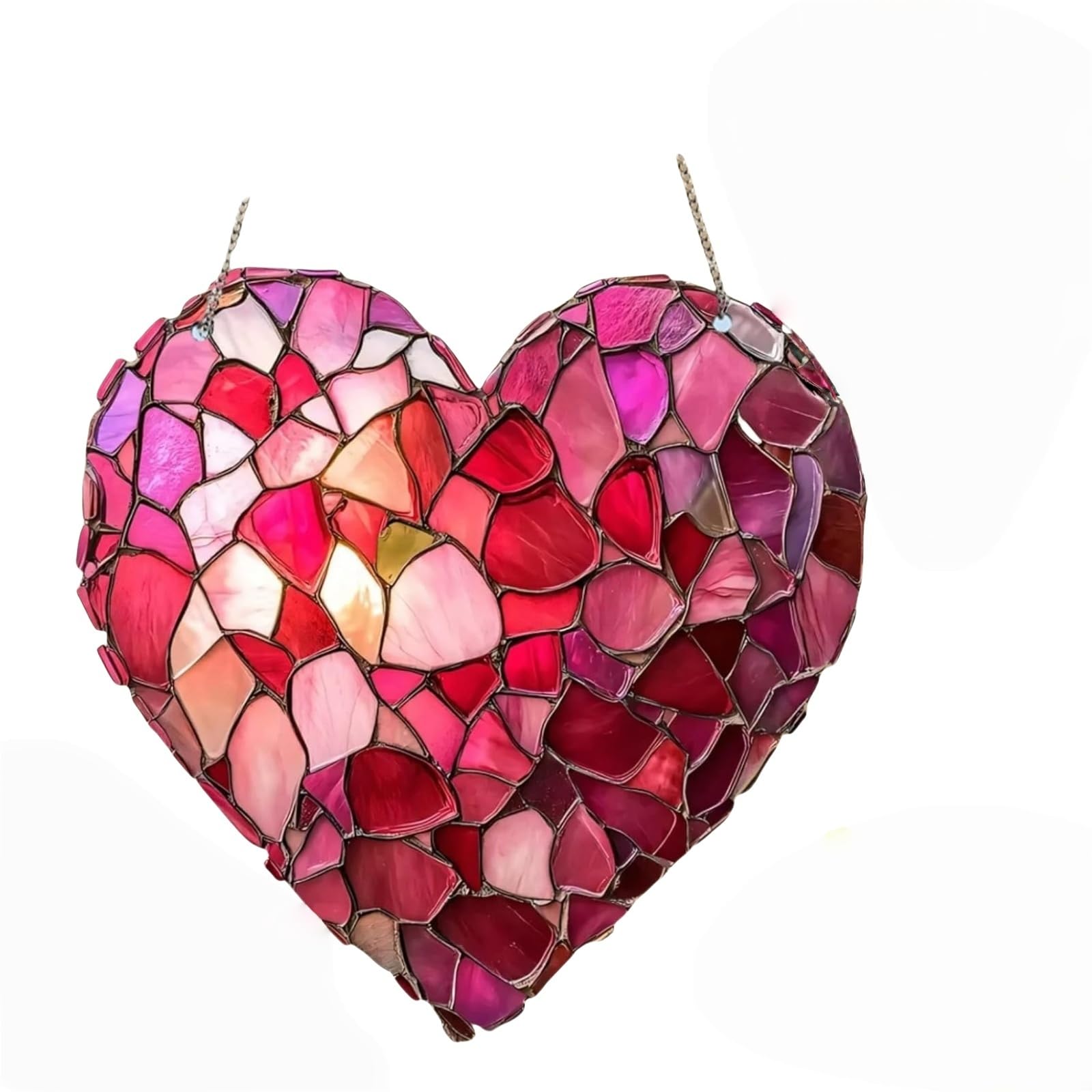 Pink Heart Solar Garden Light,Window sun cat/cher,Heart Cr/ystals su/ncatcher Hanging sun cat/cher,su/ncatcher C/rystal Pink He/art,1PCS Colourful So/lar Lig/ht Gar/den Ha/nging Deco/ration
