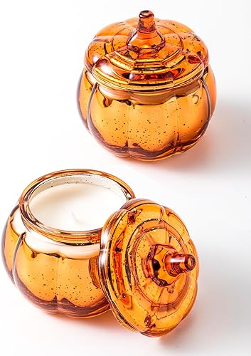 LPUSA Vela de calabaza con aroma a lavanda Vela de cera de soja natural y orgánica Vela en forma de taza para aromaterapia, meditación, decoración