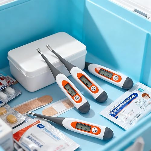 Miniatura 6 de TrelaCo Termómetro oral digital para adultos, termómetro oral para fiebre, termómetro corporal basal, lectura rápida, punta flexible para medición