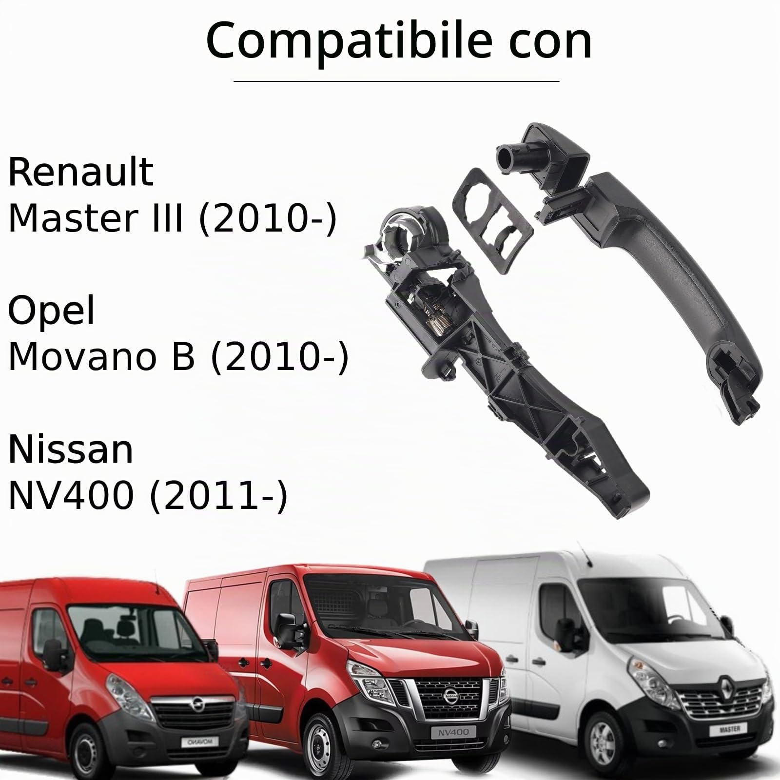 Twowinds Maniglia Meccanismo 806070377R Compatibile con Renault Master 3