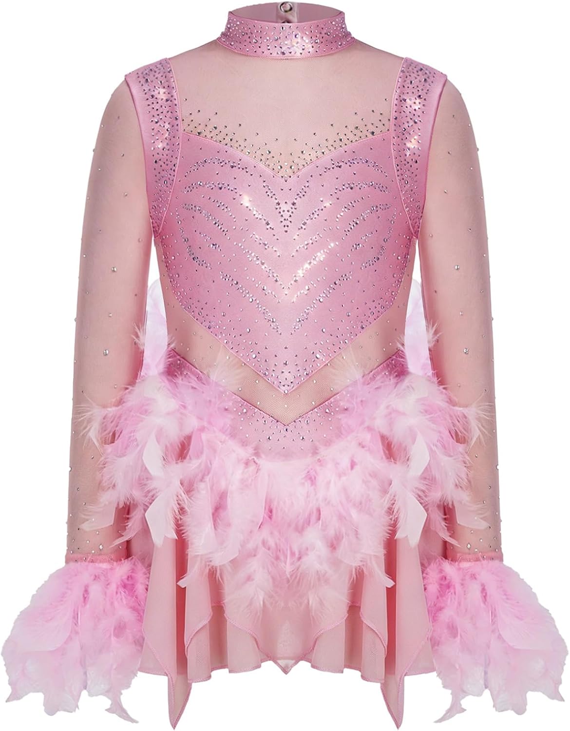 Girls Kids Ice Skating Dress Lyrical Dance Costume