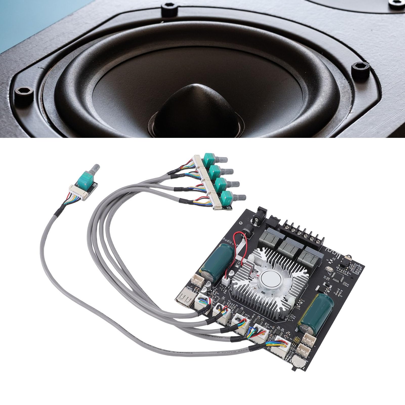 FILFEEL TDA7498E 2. moduł Płytki Wzmacniacza Mocy – 160 W X 2 + 220 W Wyjście Subwoofera z 5.0, /USB/sterowanie za pomocą Aplikacji, Obsługa Szerokiej Impedancji Głośników, Wejście DC 15–36 V