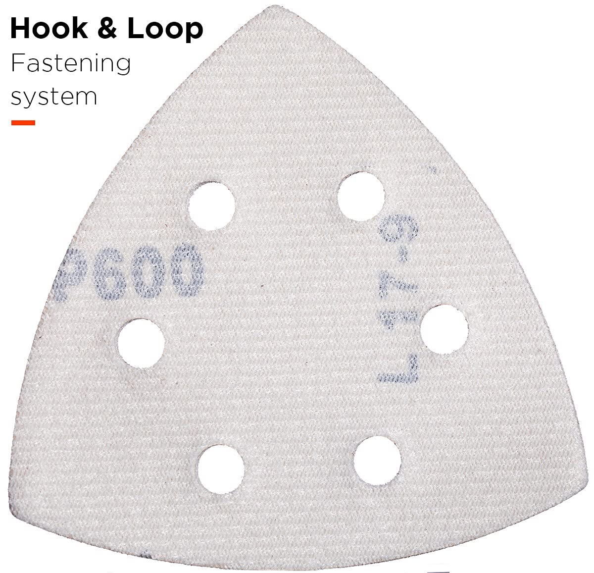 YoiYee 800 Grit Delta Sanding Sheet, Hook and Loop Triangle Sandpaper Pad, Sand Paper Disk, 6 Holes, 93 x 93 x 93mm, 20 Pack - Image 3