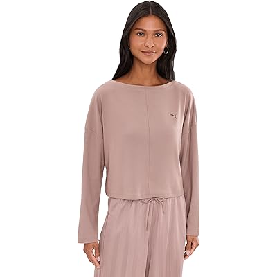 PUMA Cloudspun Ribbed Slouchy Long Sleeve Tee sandstone