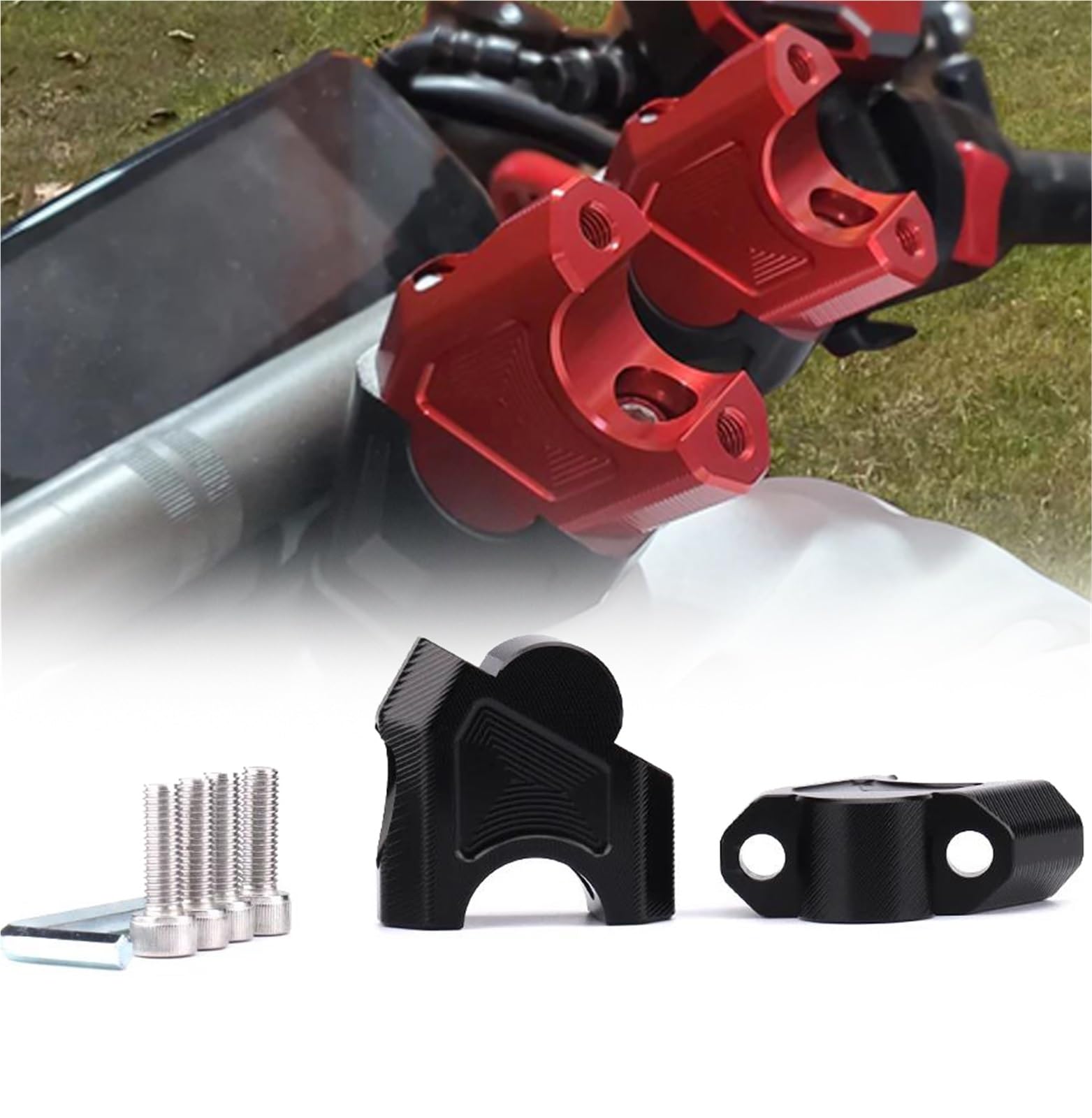 Rehausseur de guidon de moto 28 mm CNC aluminium Benelli TRK 502 X 702 X 251 pontet