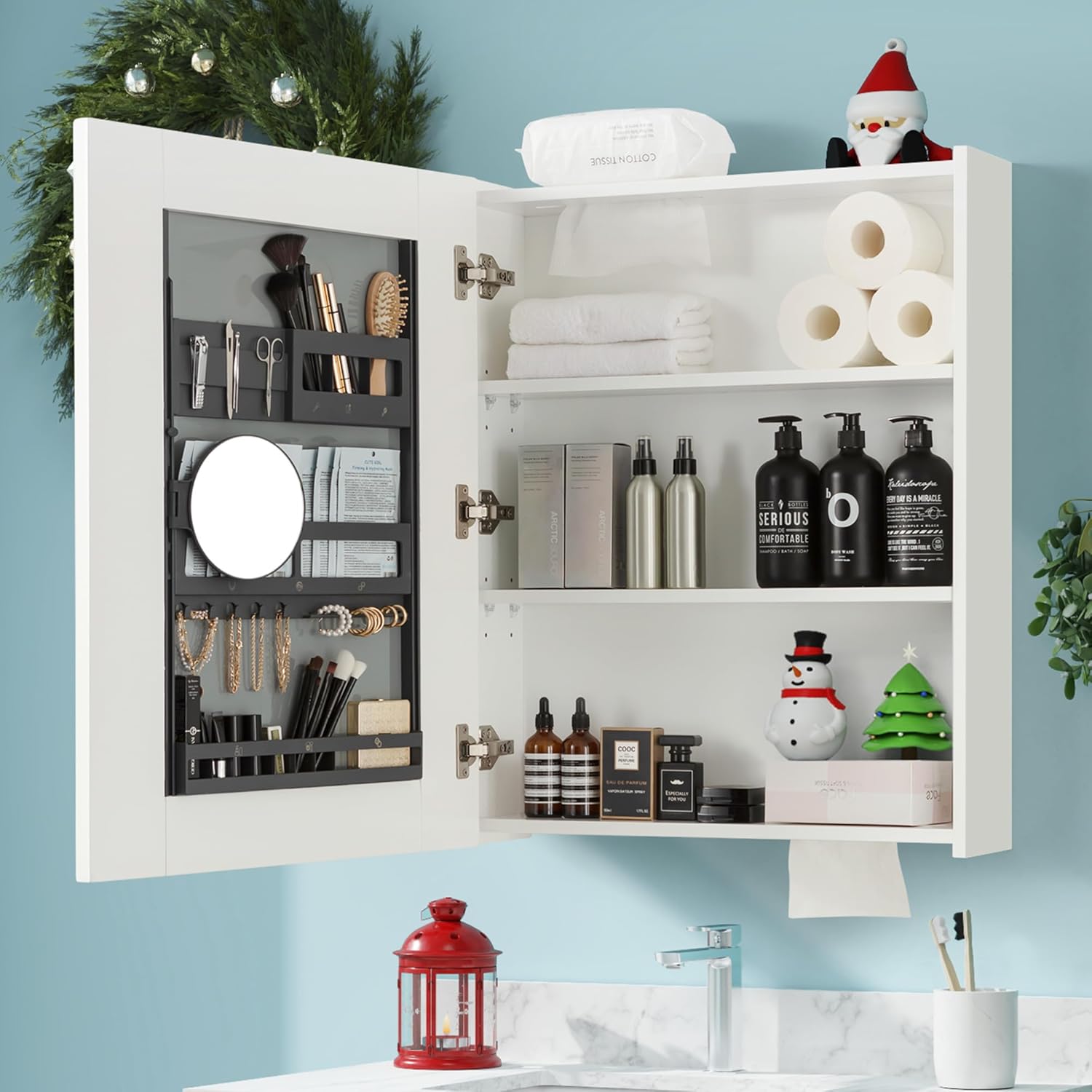 Amazon.com: VANIRROR Bathroom Mirror Cabinet - Large Single Door 24x30 ...