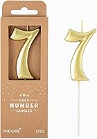 Vista 24 de PHD CAKE Velas de cumpleaños de 7 cm Elegantes Azul Número 4, Velas de Número Azul, Velas de Número para Pastel, Celebración de Fiesta