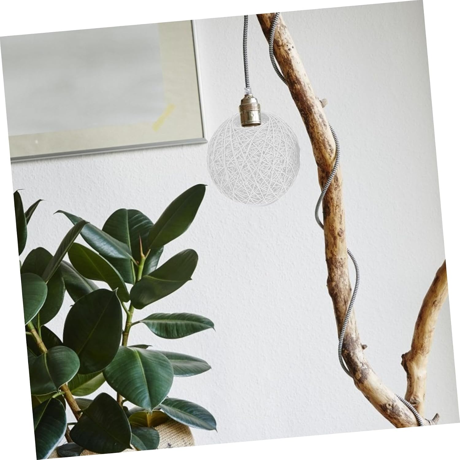 2pcs Woven Craft Lampshades Simple Style Lamp Covers for Table and Floor Lights Natural Rattan Design White Brown Decorative Light Accessories