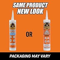 Vista 10 de Gorilla Sellador de silicona impermeable para calafatear y sellar, cartucho de 10 onzas (paquete de 1), sellador de calafateo blanco para cocina