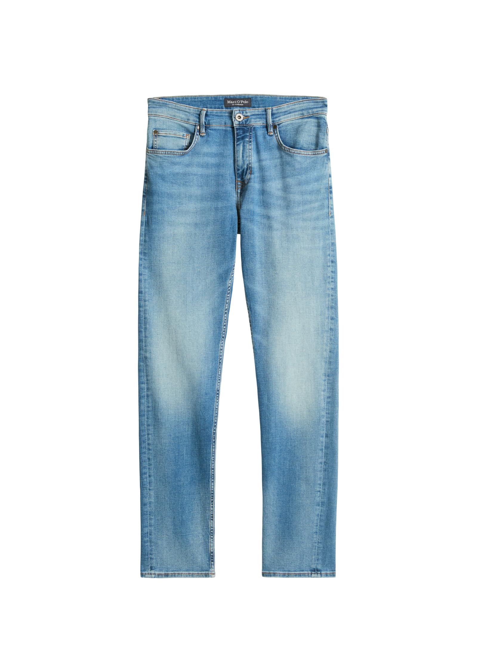 MARC O'POLO 5-Pocket Jeans in Cross-Hatch-Denim Struktur, blau (authentic mid), Herren, Größe 32, Länge 34