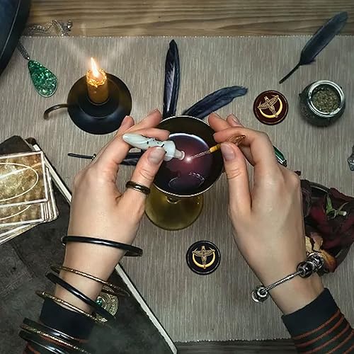 Miniatura 5 de CRASPIRE Isis - Sello de cera egipcia de diosa, sello de cobre, cabeza de sello de latón extraíble retro con mango de madera para el día de la