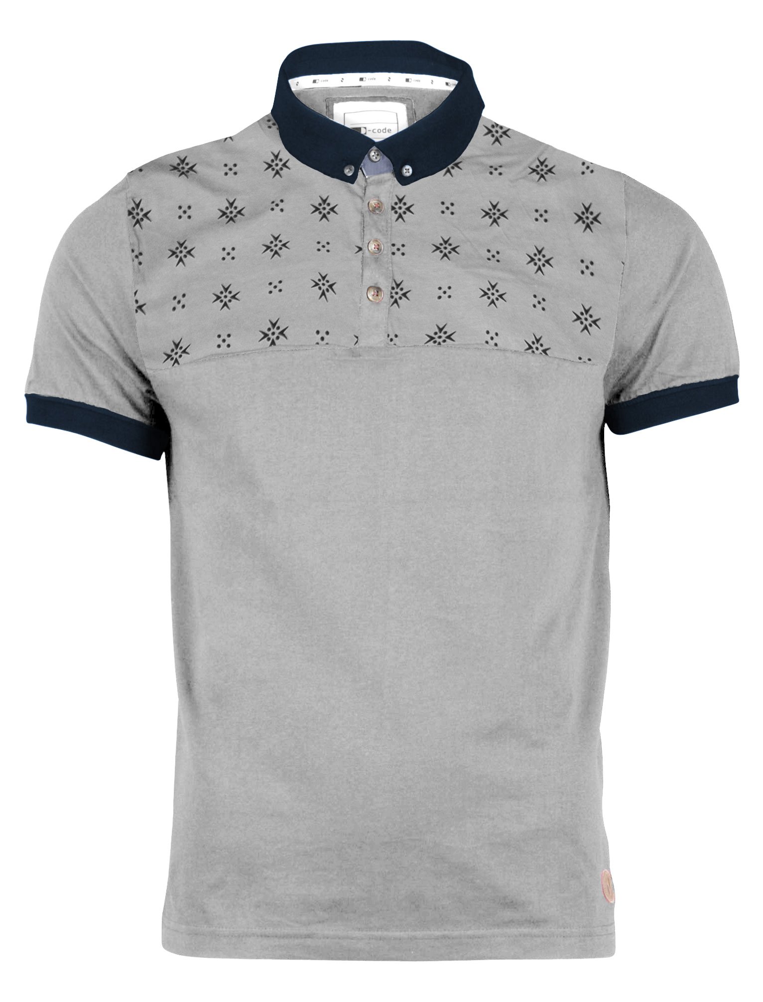 Tokyo Laundry Mens D-Code Filter Polo Shirt Lt Grey Marl S