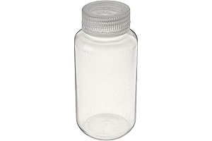 United Scientific Unistore 33308 Laboratory Grade Polypropylene Wide Mouth Reagent Bottle, 250ml, 12-Pack