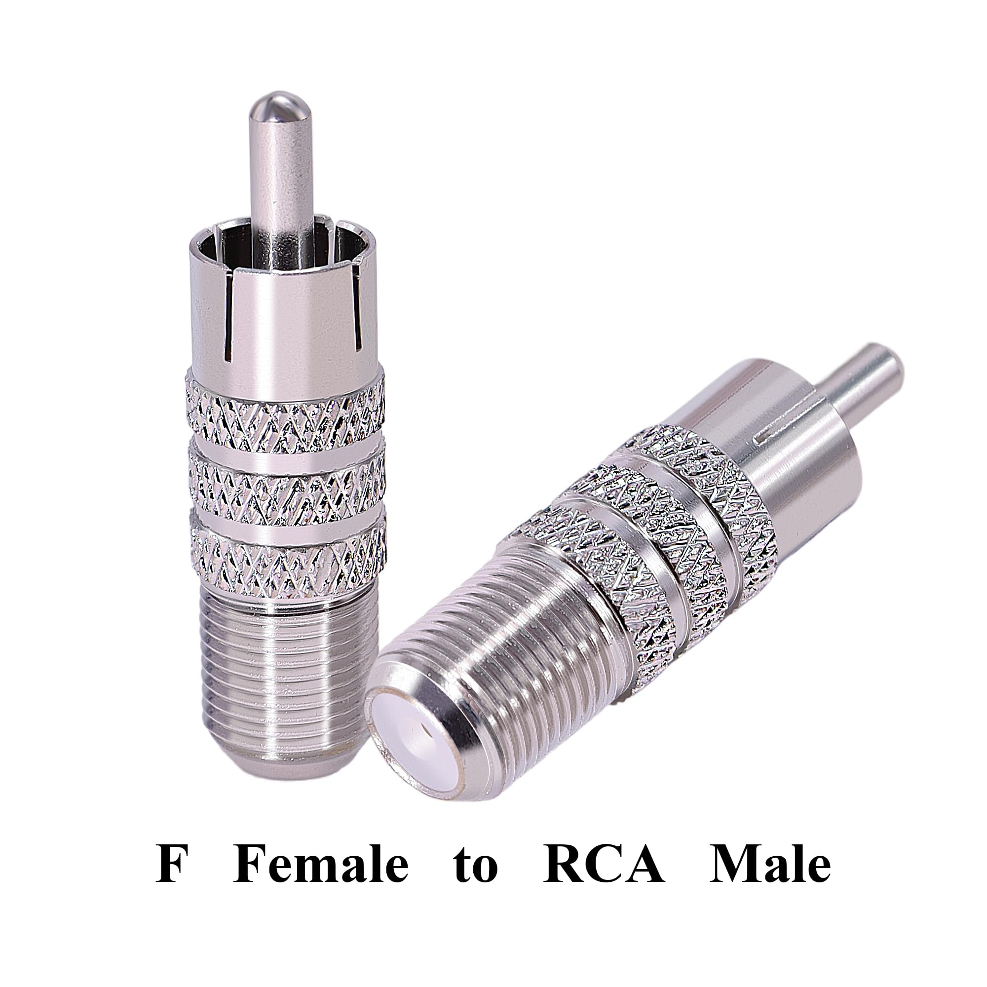 CNARIO 2 connettori da F femmina a RCA maschio coassiali per cavo audio, connettore coassiale a RCA per TV, dispositivi audio e video