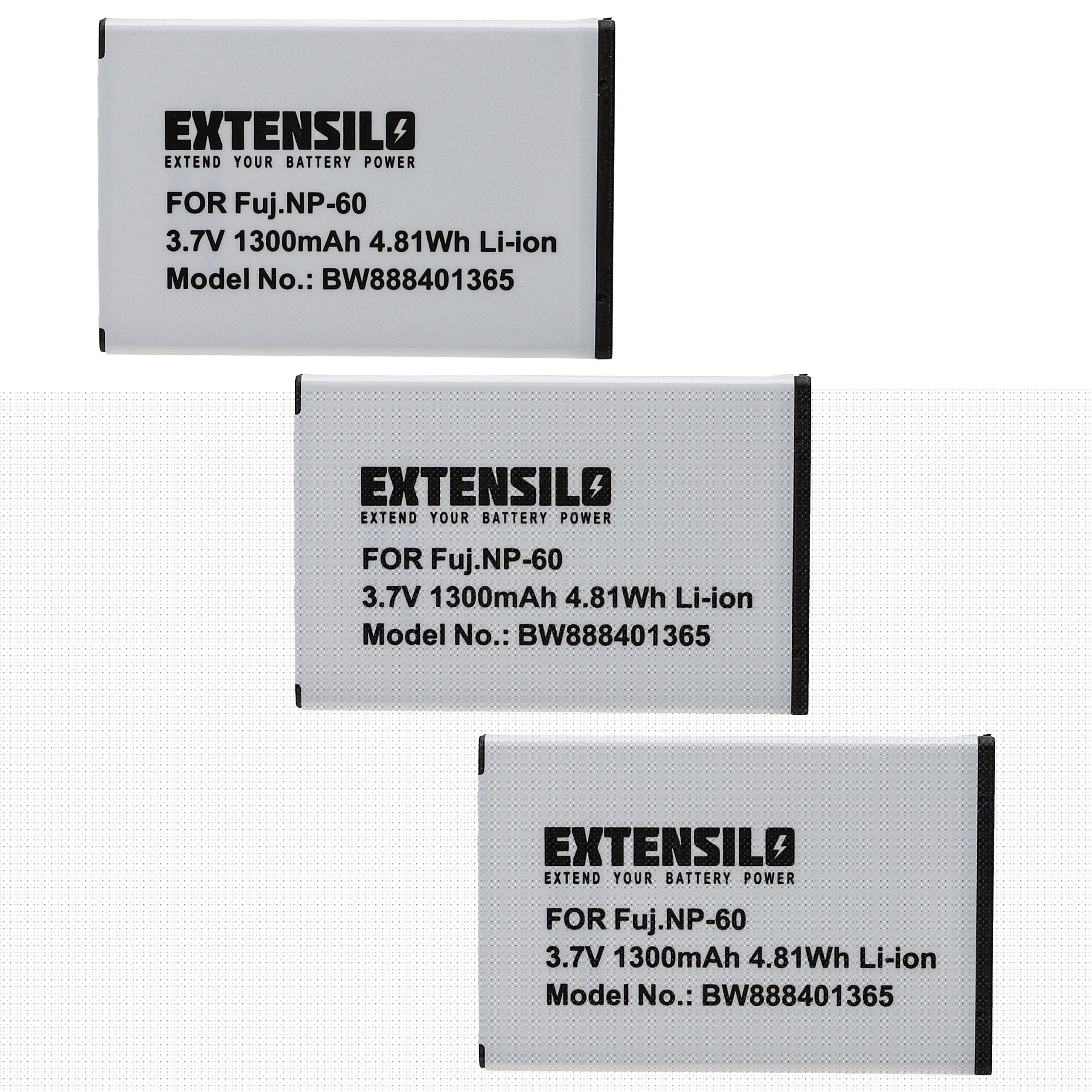 EXTENSILO3x Replacement Battery compatible with Magnex DC-5300 Camera DSLR (1300mAh, 3.7 V, Li-ion)