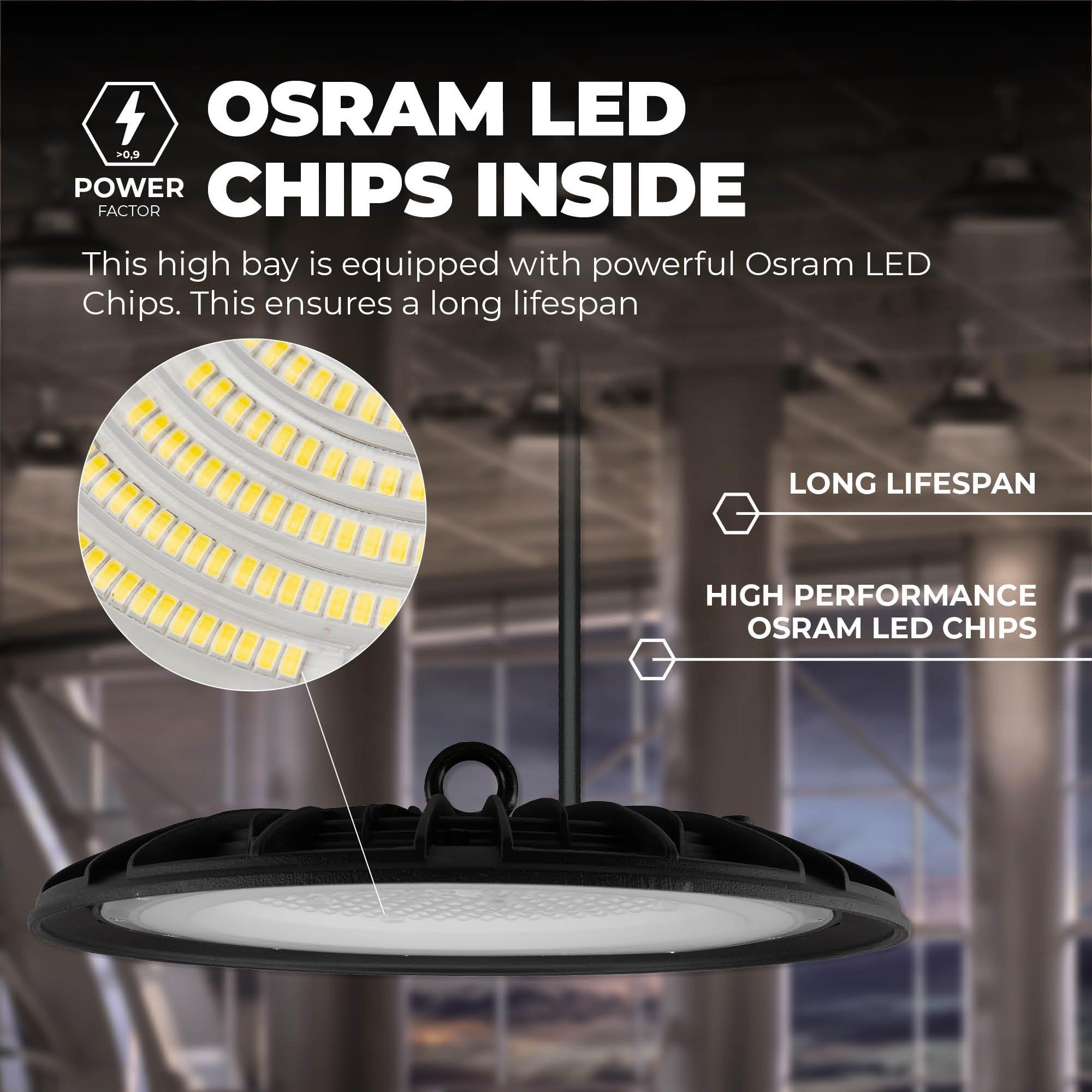 BFT LED High Bay Light 150W 1-10V Dimmable 22,500lm 5000K UFO Hihg Bay - View #9