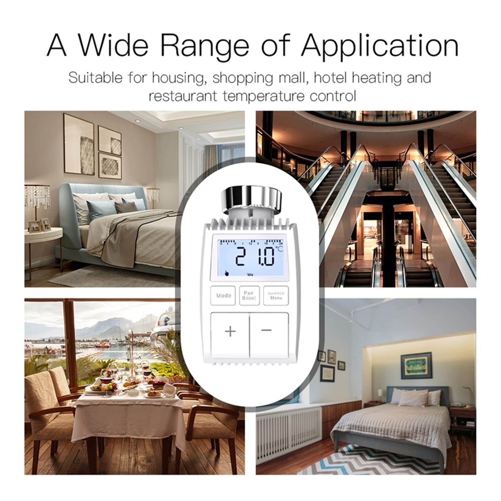 Inteligentny termostat, Tuya Smart Thermostat zawór chłodnicy Siłownik Smart Temperatura Grzeźba Grzeźba głosowego App Kontrola