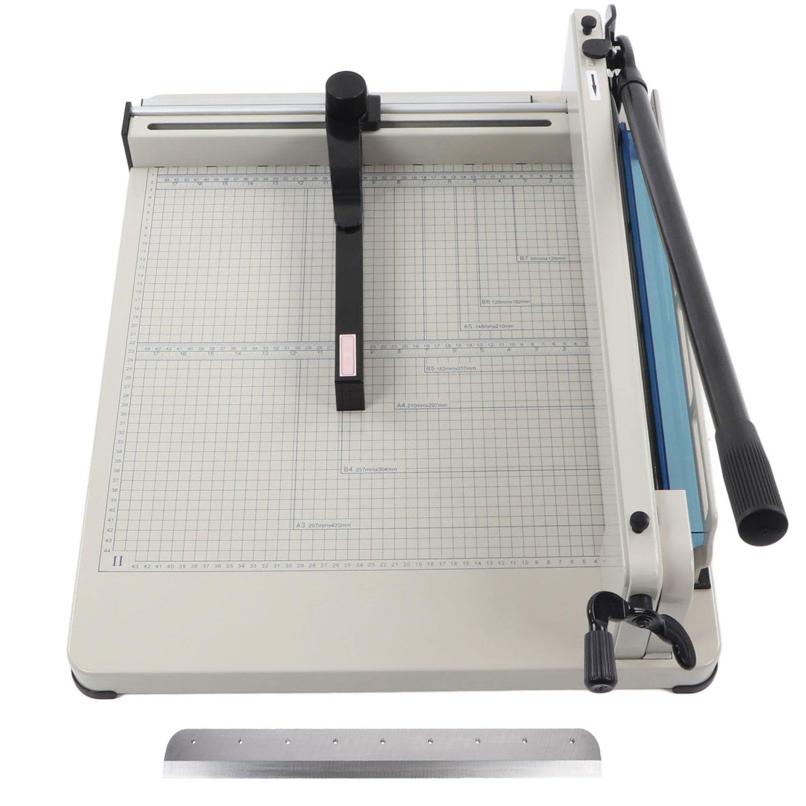 Cortador de papel de guillotina resistente, capacidad de 40 mm, máquina de corte manual A4/A3 con hoja de 12/17 pulgadas para papel apilado, fotos, PVC suave, cuero