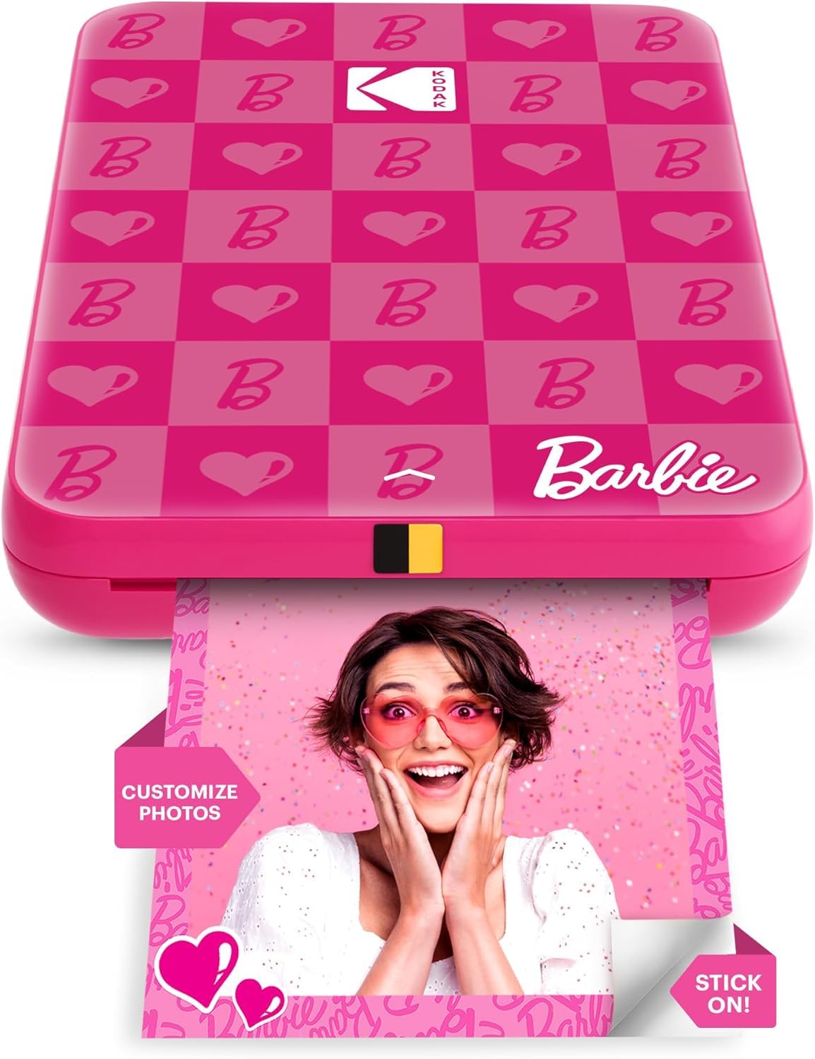 x Barbie Instant Smartphone Portable Photo Printer, Full Color, Wireless, Zink 2x3” (5.1x7.5 cm) Sticky-Back Photos, Print from iOS & Android Devices with Fun Editing App, Iconic Style
