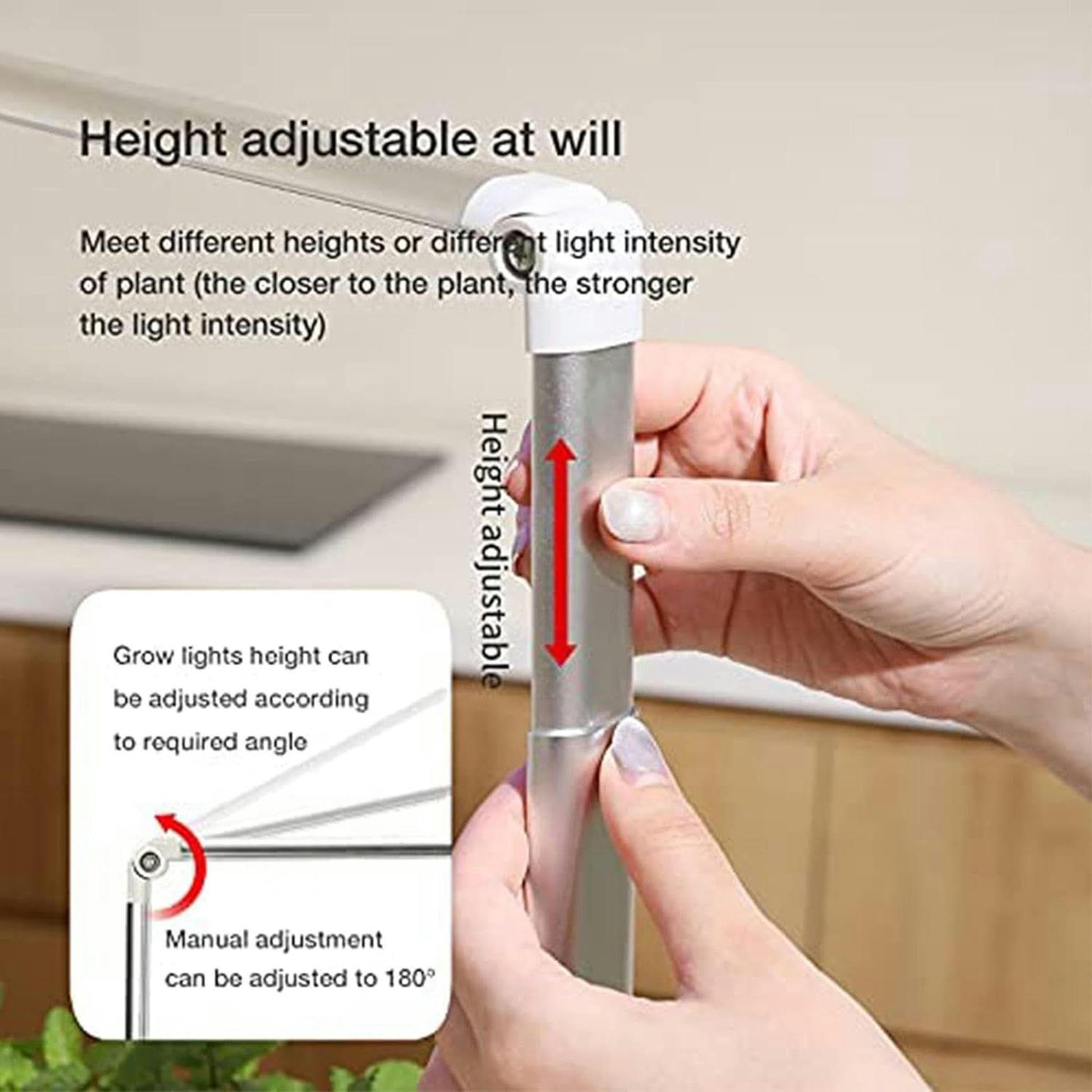 Système De Culture Hydroponique Complet, Lampe Légère pour Les Plantes, Poteau De Lumière Rétractable, Lumière De Remplissage Automatique, Kit À Base De Plantes Intérieur, Adapté À La Maison, Cuisine