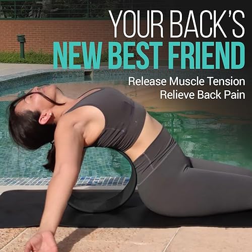 Miniatura 2 de Rueda de yoga extra ancha, mini rueda de yoga, kit de yoga apto para principiantes. Rodillo de espalda más cómodo, estable y más seguro. Mejora la