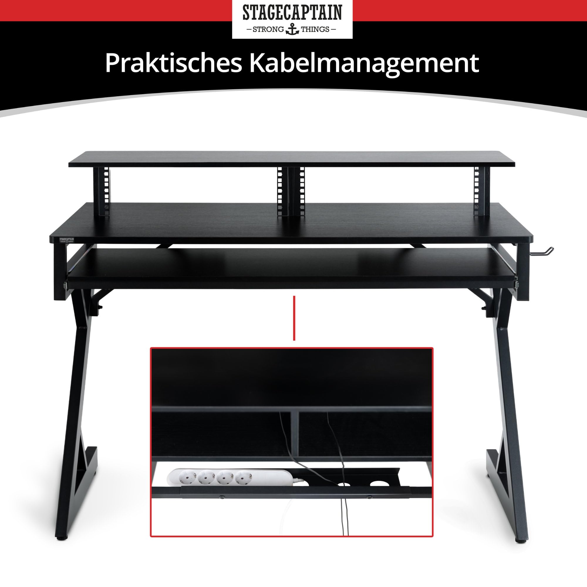 Stagecaptain ST-120 Mesa de Estudio, Estructura Estable en Z de Metal