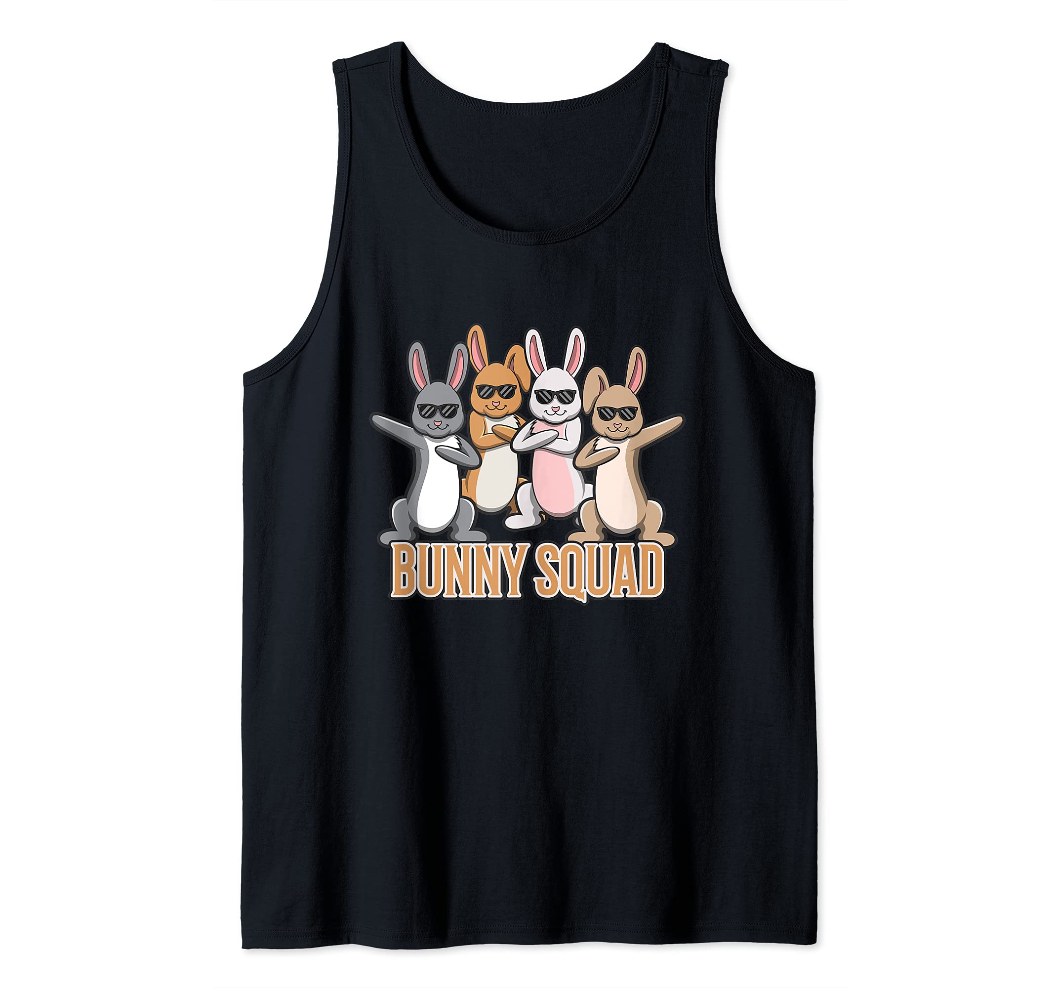 Cute Bunny Squad Rabbit Owner Rodent Tank Top, Black