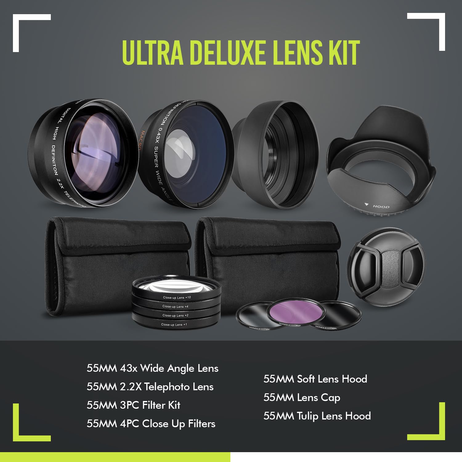 Amazon.com : Ultra Deluxe Lens Kit for Nikon D3400, D3500, D5600
